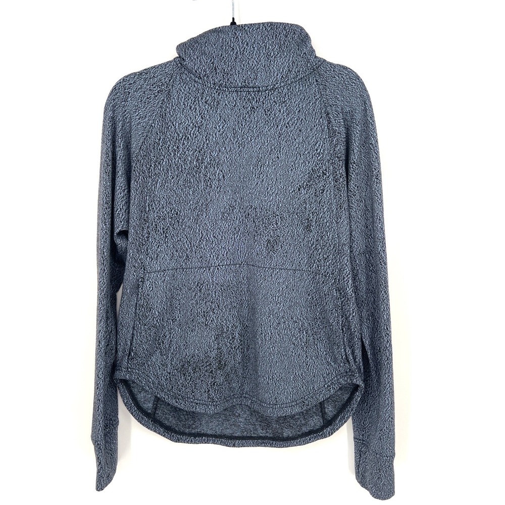 Lululemon Ready to Rulu Hoodie Sz 6 Black Blue Space Dye EUC Athleisure Yoga Gym